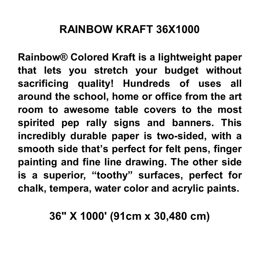 RAINBOW KRAFT 36X1000 PINK - 1