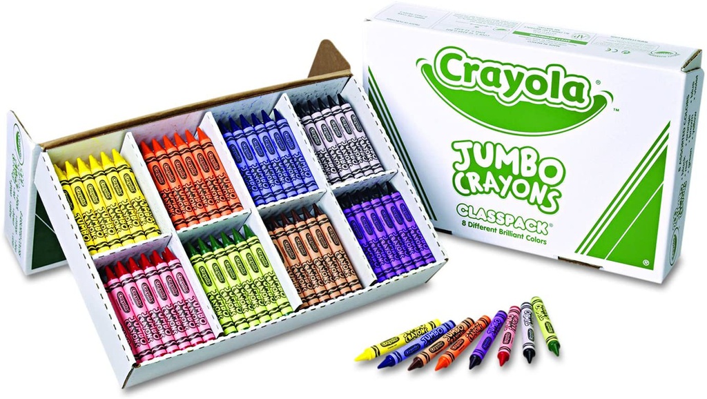 Crayola Crayon  8 COLOR Classpack Jumbo 200 CT