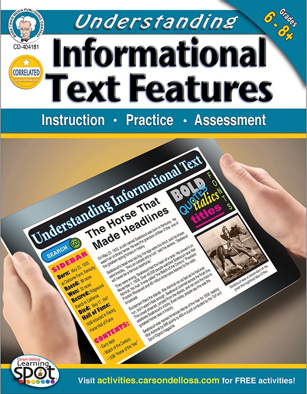 Understanding Informational Text Features (6–8) Book
