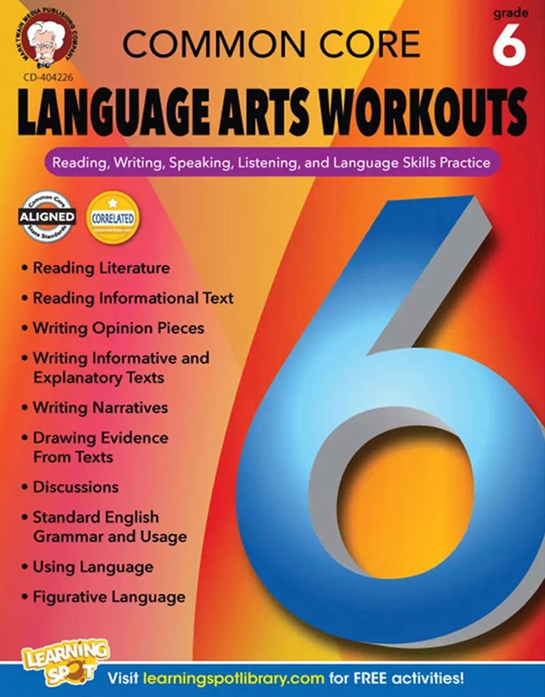 Common Core Language Arts Workouts (6) Book