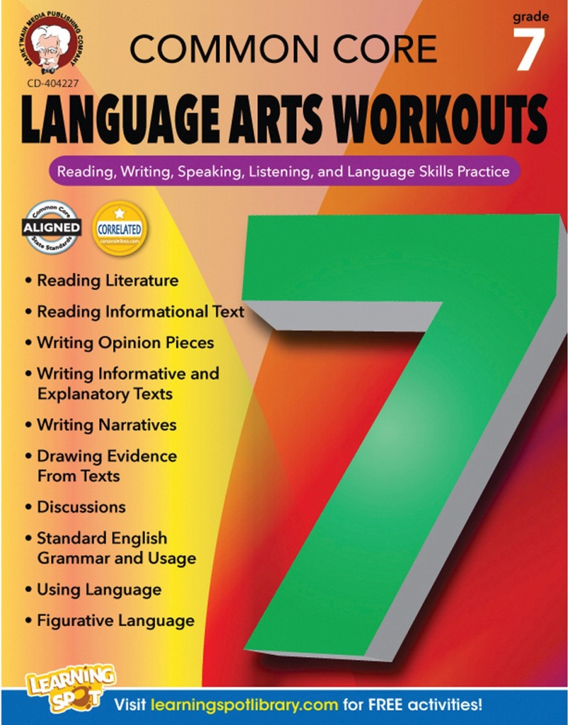 Common Core Language Arts Workouts (7) Book