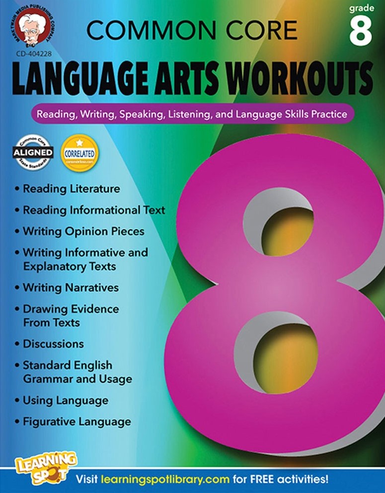 Common Core Language Arts Workouts (8) Book