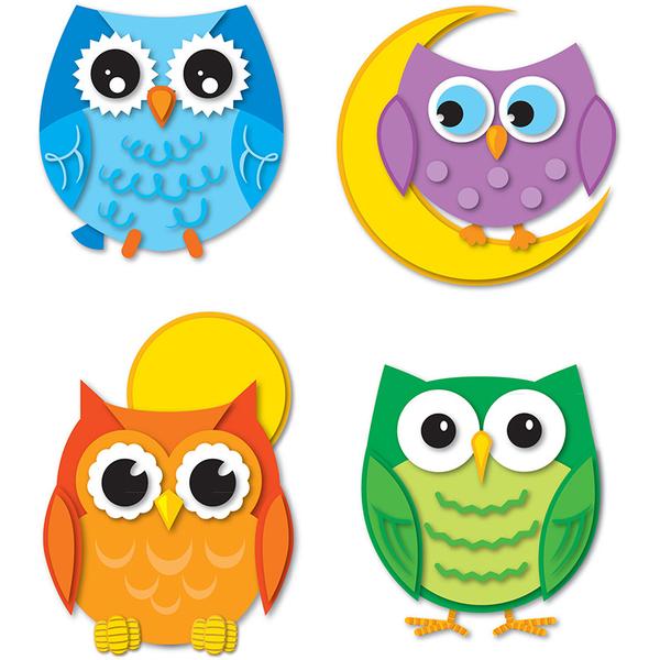 Colorful Owls Temporary Tattoos (24 pcs)