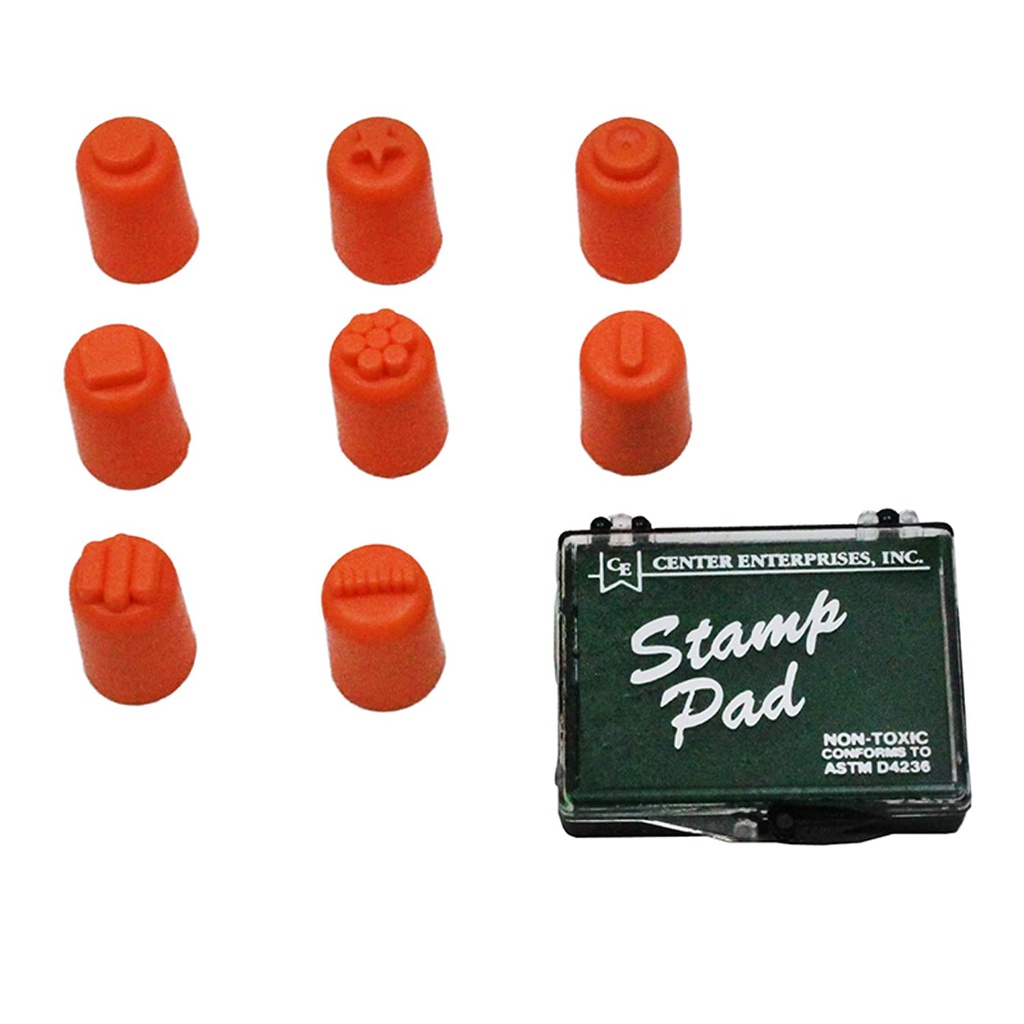 FINGER PAINTERS/STAMPERS SET OF 8 W/ PAD
