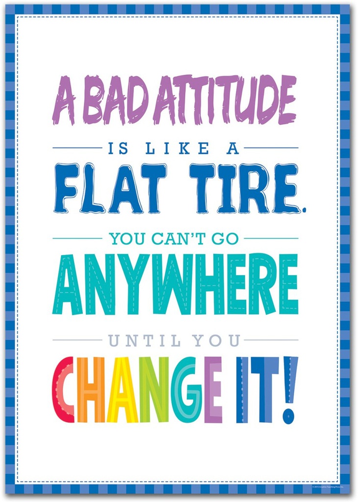 A Bad Attitude Is... Inspire U Poster 13.3''x19''(33.7cmx48.2cm)