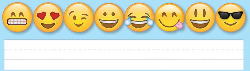 Emojis Name Plates (24.1cm x 8.2cm)     (36 pcs)