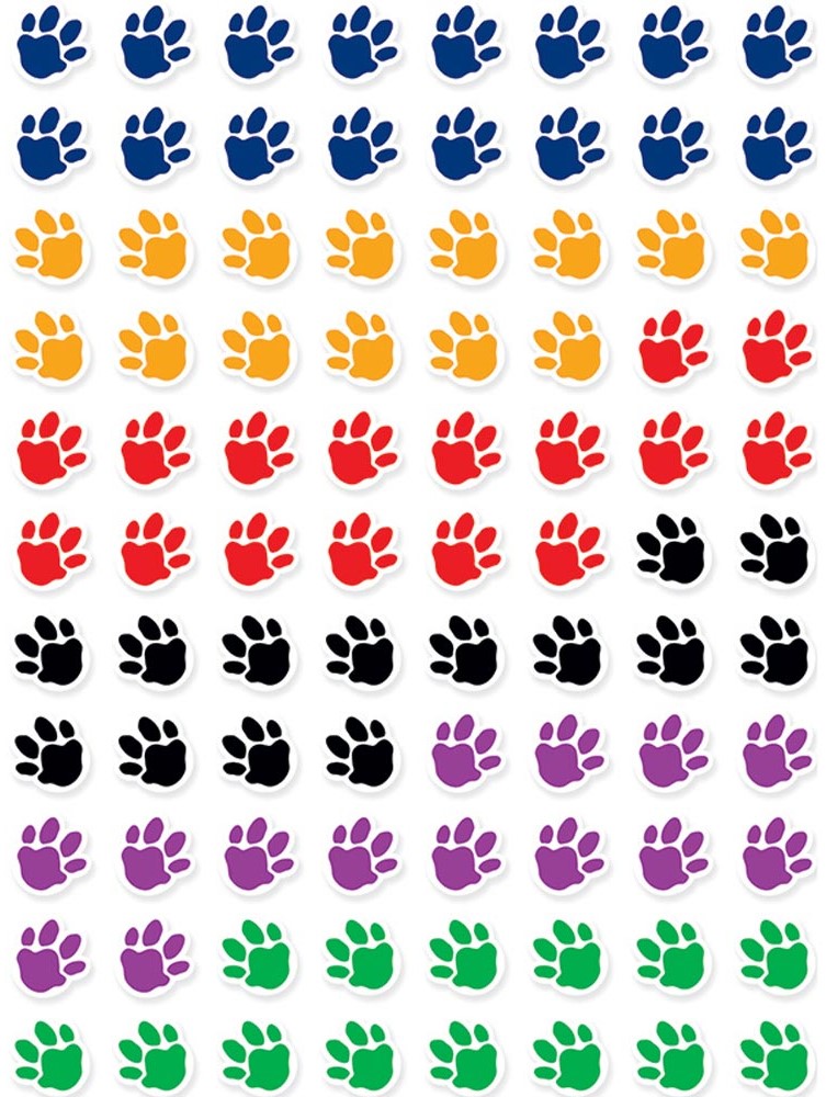 Paw Prints Hot Spots Stickers (880 Stickers)
