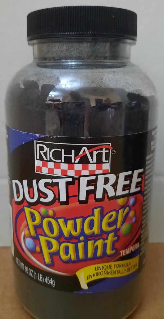 Dust Free powder paint 1 lb(453.6g)-Black