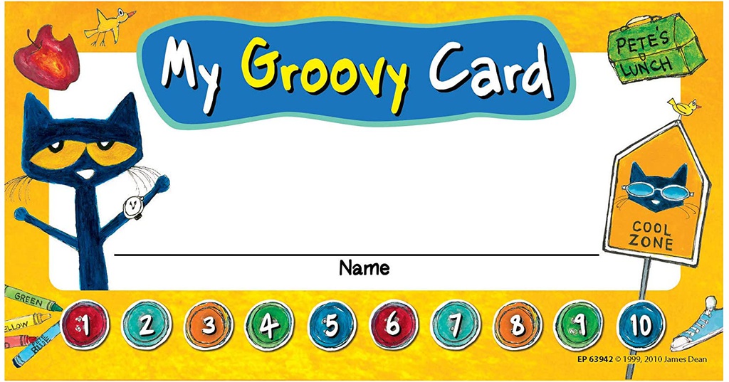 Pete the Cat® My Groovy Punch Cards  60 Punch Cards