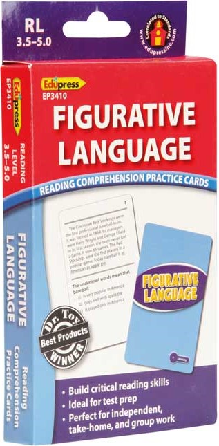 Reading Comprehension Practice Cards: Figurative Language (Blue Level) 54 Cards