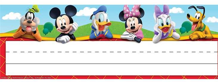 MICKEY MOUSE CLUBHOUSE SELF ADHESIVE NAME PLATES (36/pkg)