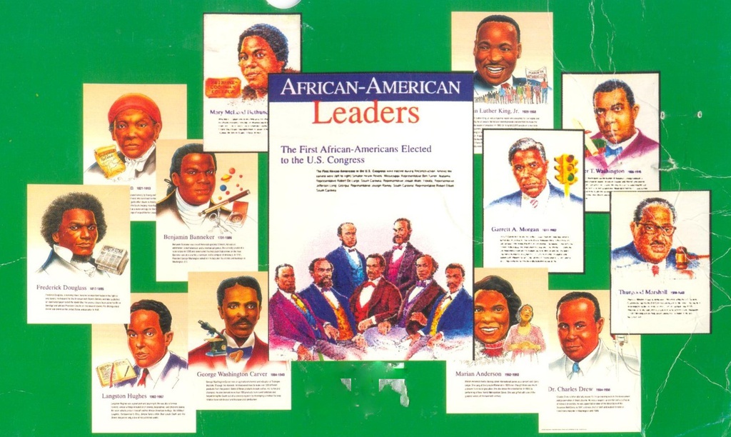 African American Leaders Bulletin Board Set 4 Charts