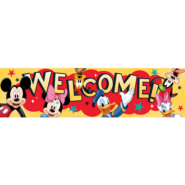 Mickey Mouse Clubhouse WELCOME BANNER 45''x12''(114.3cmx30.4cm)