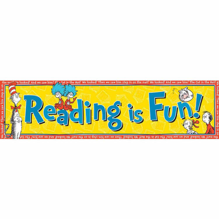 CLASSROOM BANNERS READING IS FUN  45&quot;x12&quot;(114.3cmx30.4cm)