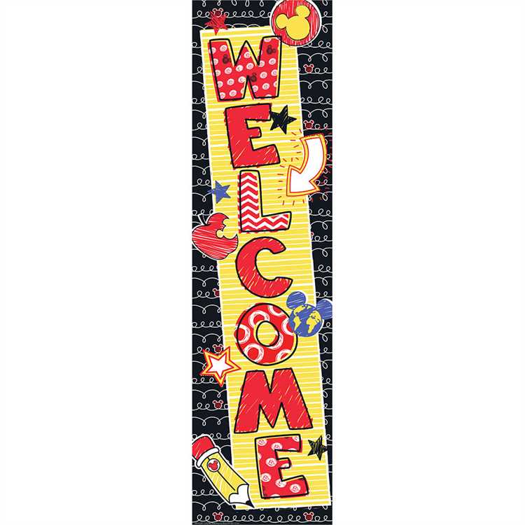 MICKEY COLOR POP WELCOME BANNER 12''x45''(30.8cmx114.3cm)