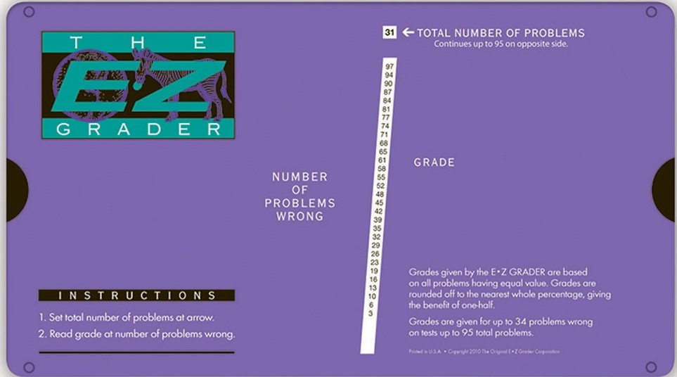 E-Z Grader, Purple (22cmx12cm)(8.6cmx4.7cm)
