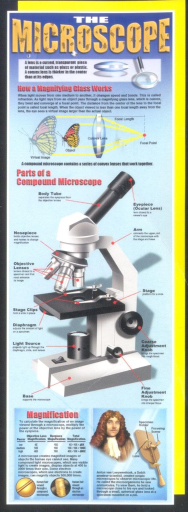The Microscope Colossal Poster Middle / Upper Grades (5.5ft=167.6cm)
