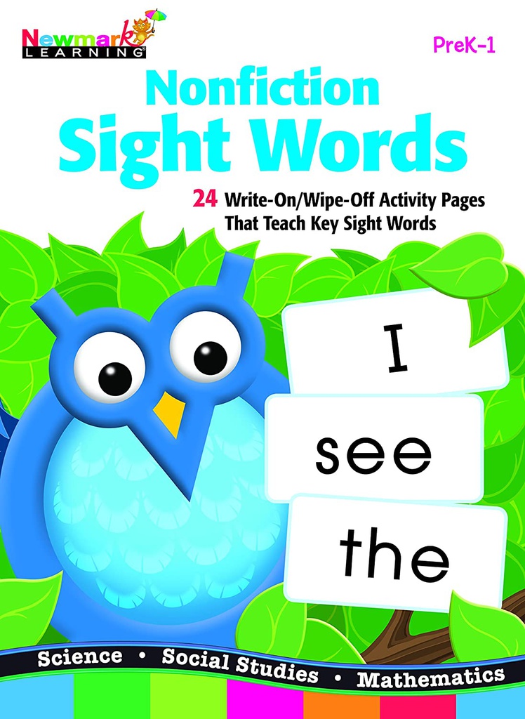 LEARNING FLIP CHARTS NONFICTION SIGHT WORDS WIPE-OFF (24pgs)