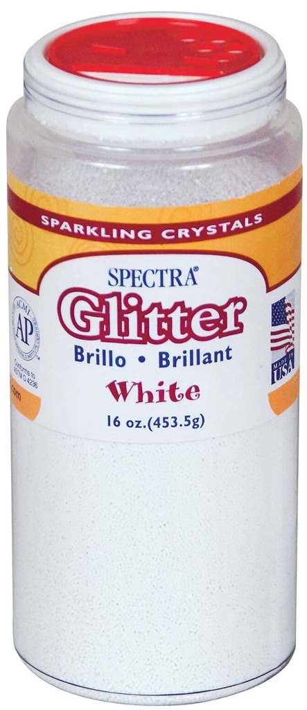 GLITTER 1LB(453.6g) WHITE