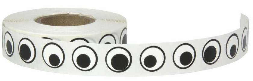 Wiggly Eyes -Stickers,1000 Black pcs (0.5&quot;=1.25 cm)