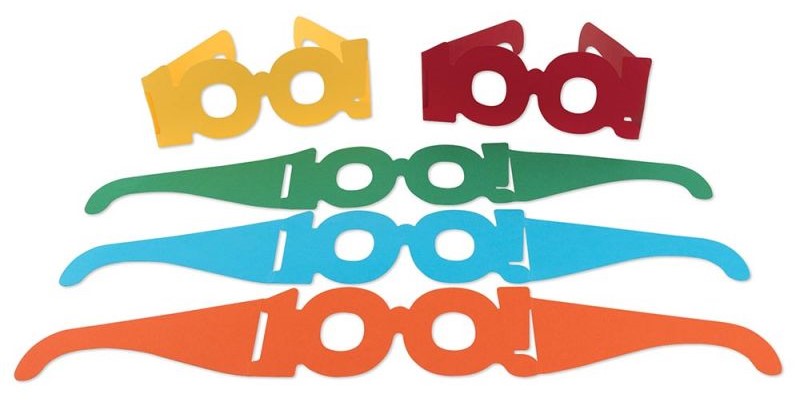 100 DAYS PAPER GLASSES 5 ASST CLR 25CT-1