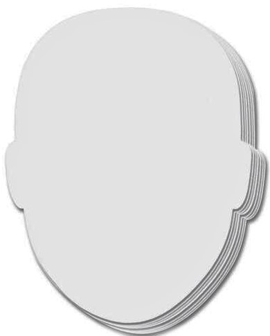 WHITEBOARD FACE SHAPE (1pc) (6.25''x8'')(16.5cmx20.3cm)