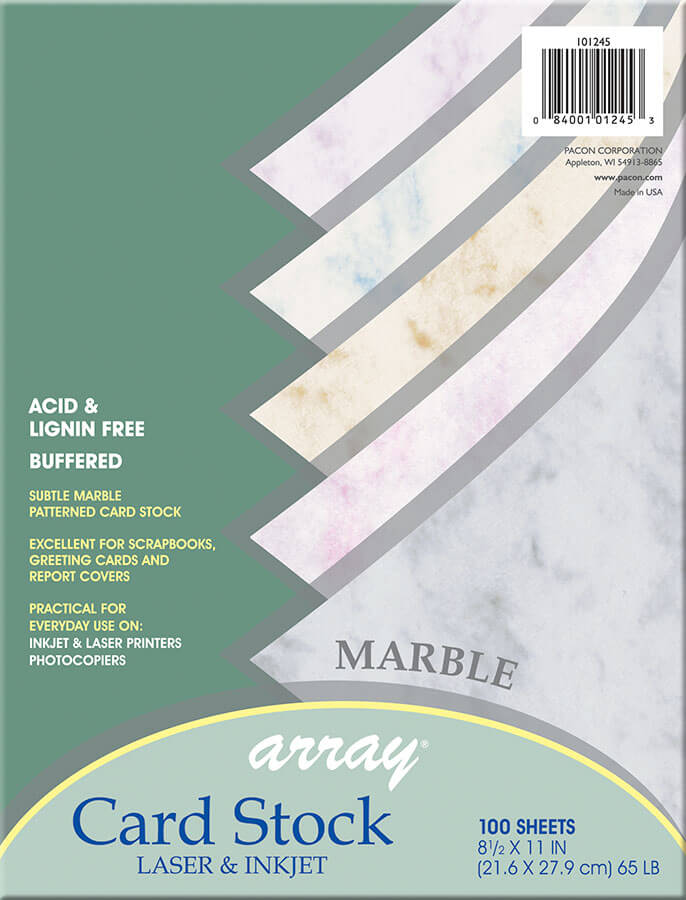 ARRAY CARDSTOCK MARBLE ASST (8.5''X11'')(21.5cmx27.9cm)