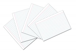 INDEX CARD WHITE RULED (10.1cm x 15.2cm)    (100 cards)