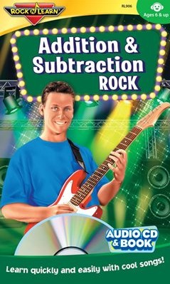 Addition &amp; Subtraction Rock CD &amp; Activity Book Ages 6 +  (32 pg books)