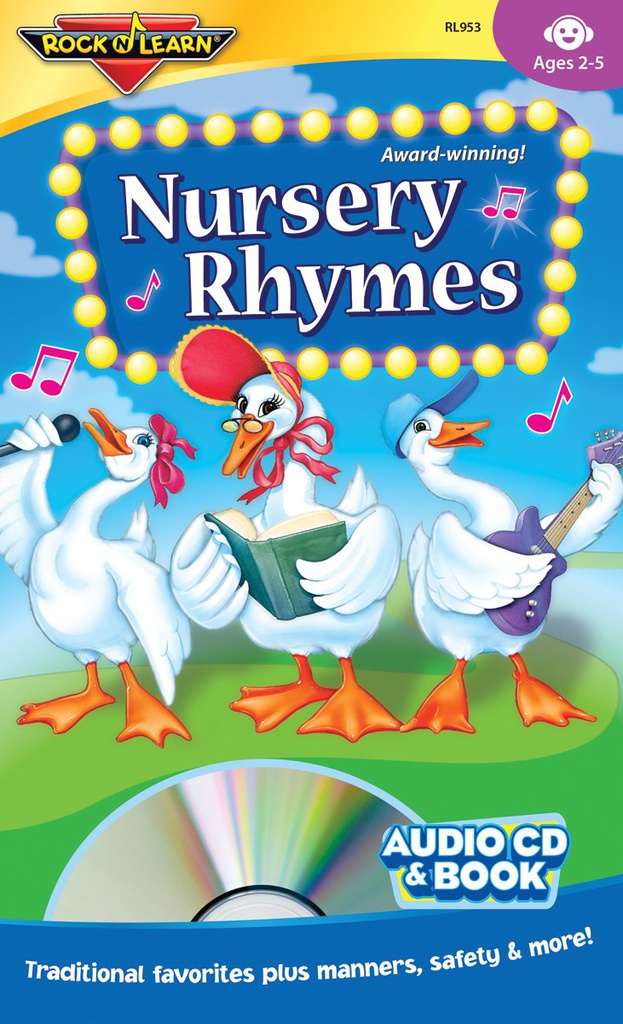 Nursery Rhymes Audio CD &amp; Book Ages 2-5  (32 pg books)