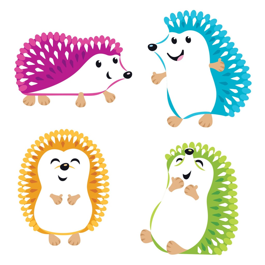 Colorful Hedgehogs Accents Variety Pk 12 designs 6''(15.5cm)(36 pcs)