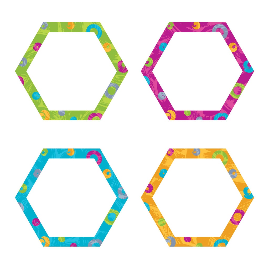 Color Harmony Hexa-swirls Mini Accents Variety pk (3''=7.6cm)(36 pcs)