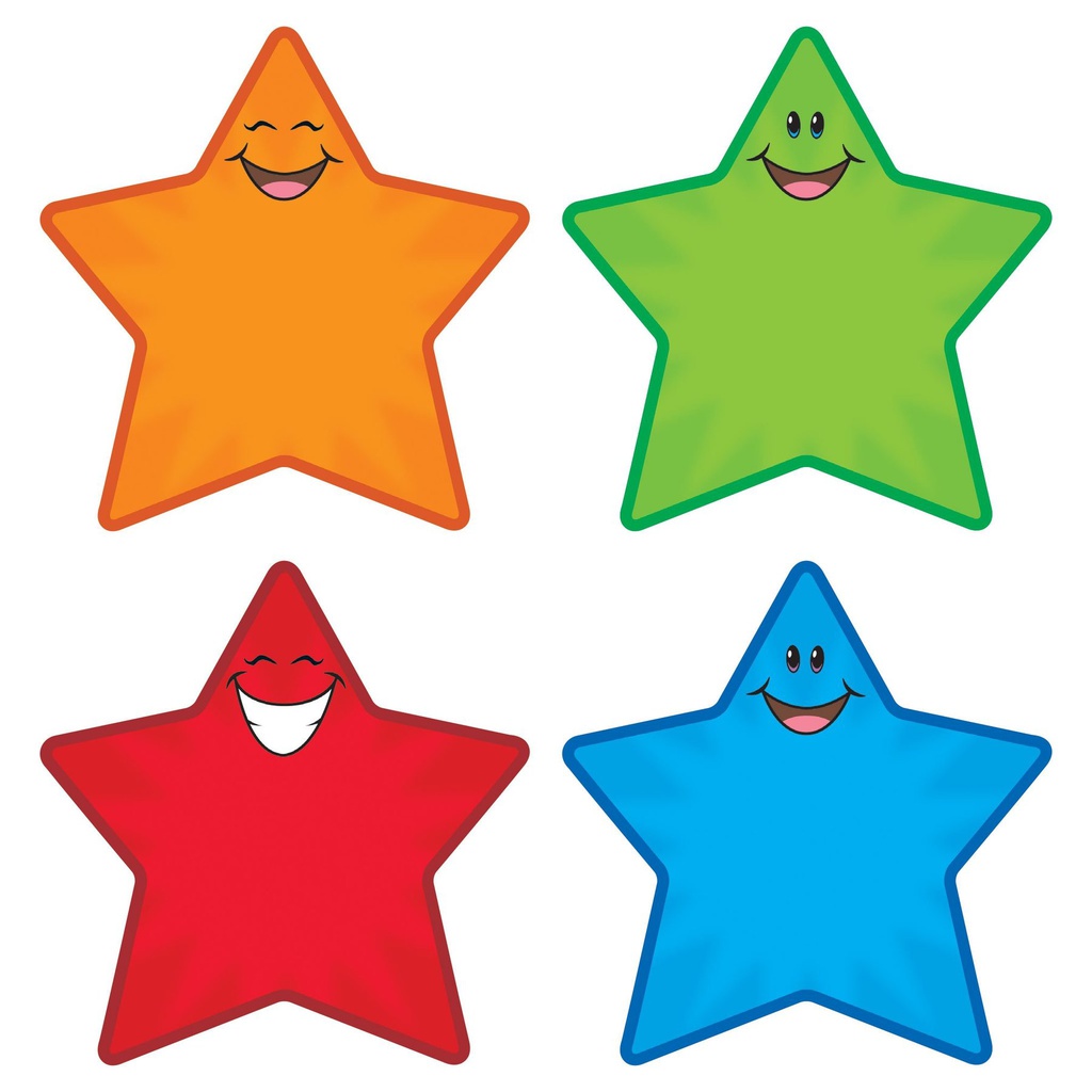 Star Smiles accents (5.5&quot;=14 cm) 36 pcs