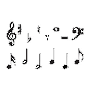 Music Symbols Accents Variety Pk.22 designs 6''(15cm)(198 pcs)