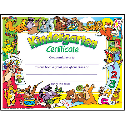 Kindergarten Certificate (21.5cm x 28cm)(30 pcs)