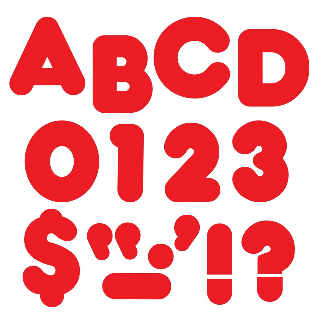 Red 4&quot; Casual Uppercase Letters (72pcs)