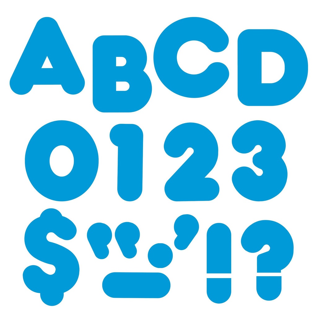 Blue 4'' in Casual Uppercase (25cm x 2cm)   (71 characters)