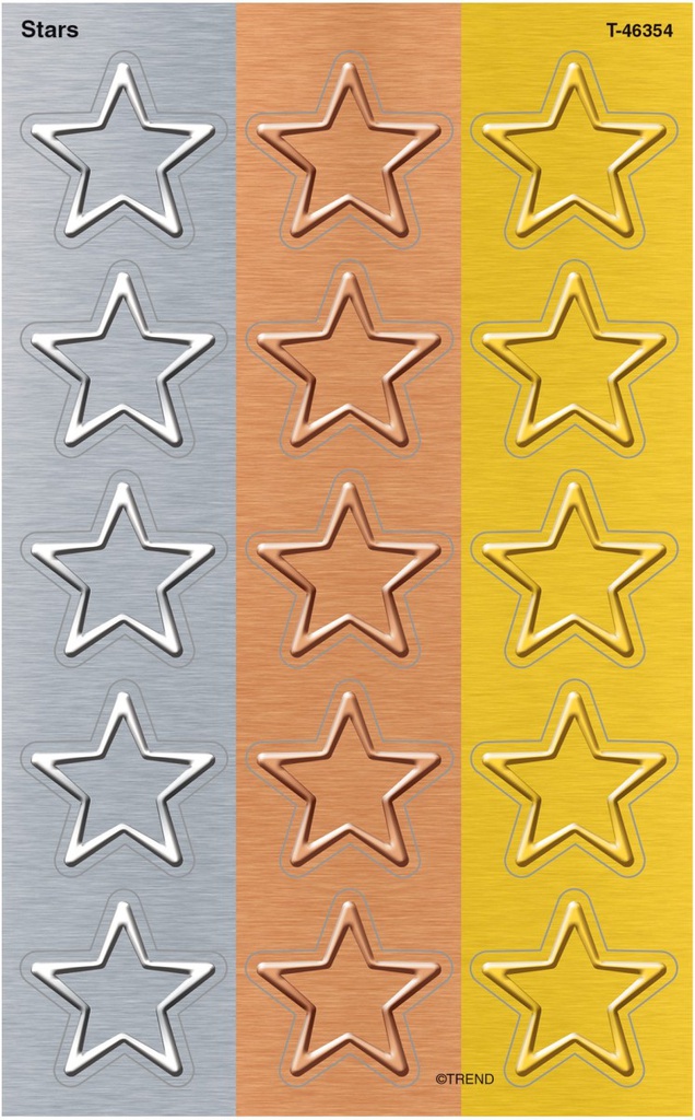I  Metal Stars Stickers (8sheets)(20stickers)