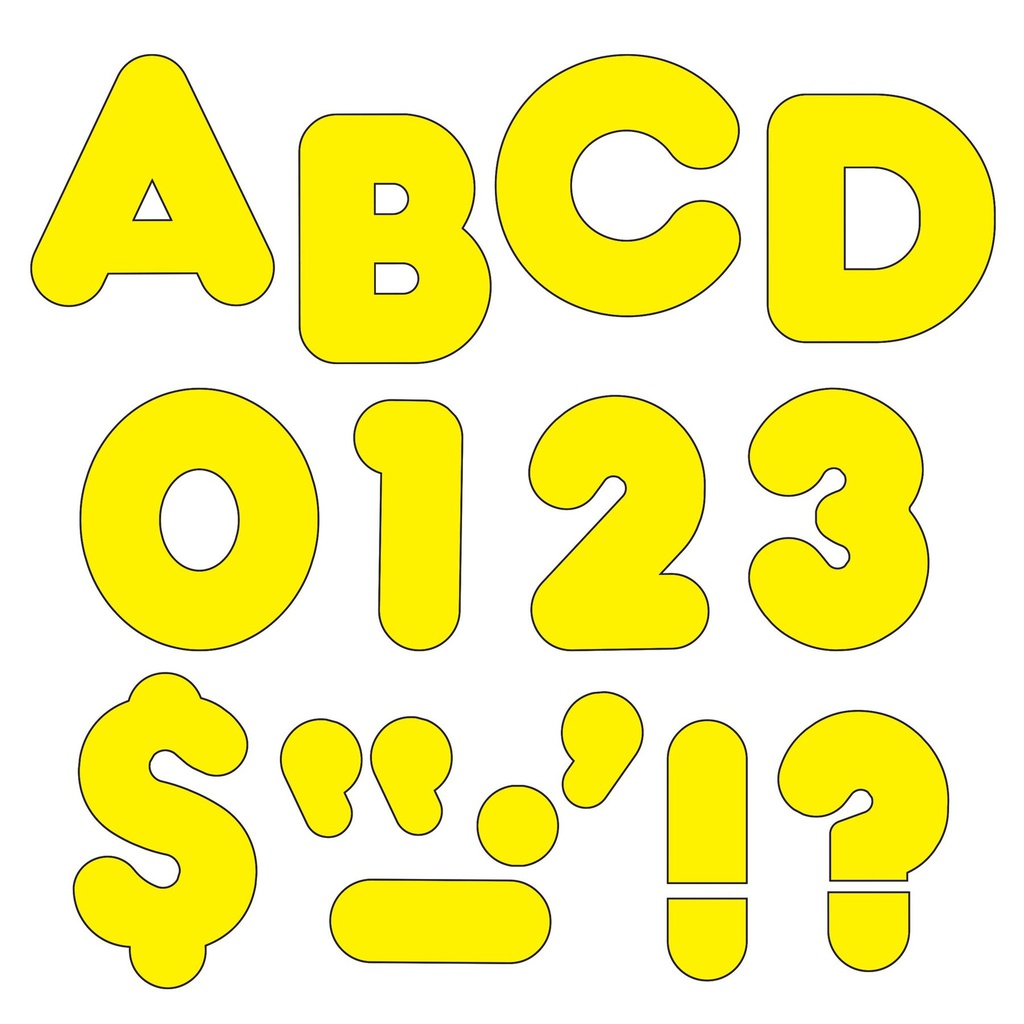 Yellow 4&quot; Casual Uppercase (72pcs)
