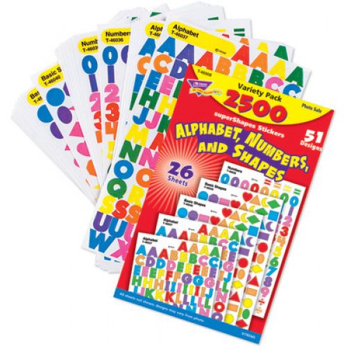 Alphabet, Numbers, &amp; Shapes Stickers
