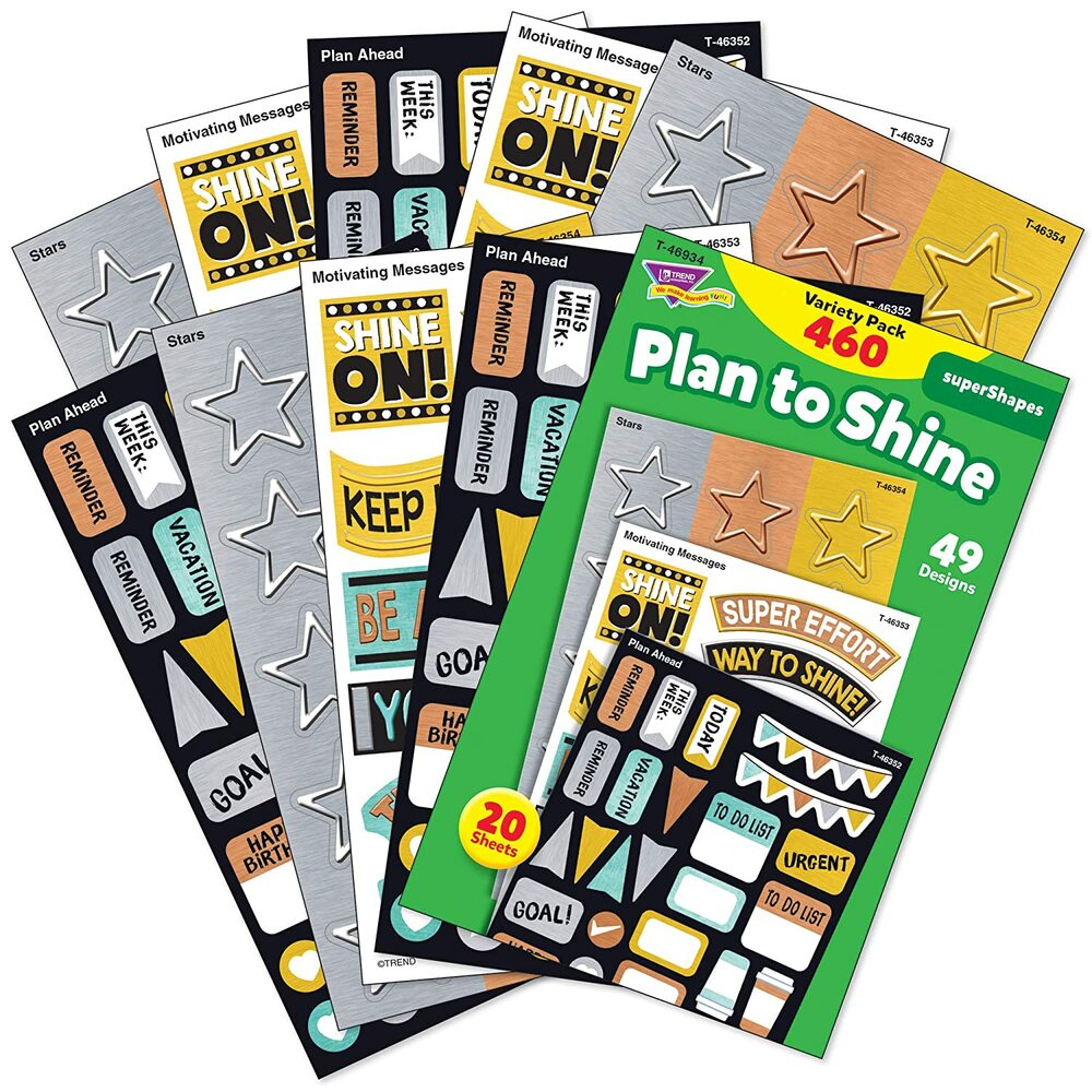I  Metal Plan to Shine Stickers (20sheets)(460stickers)