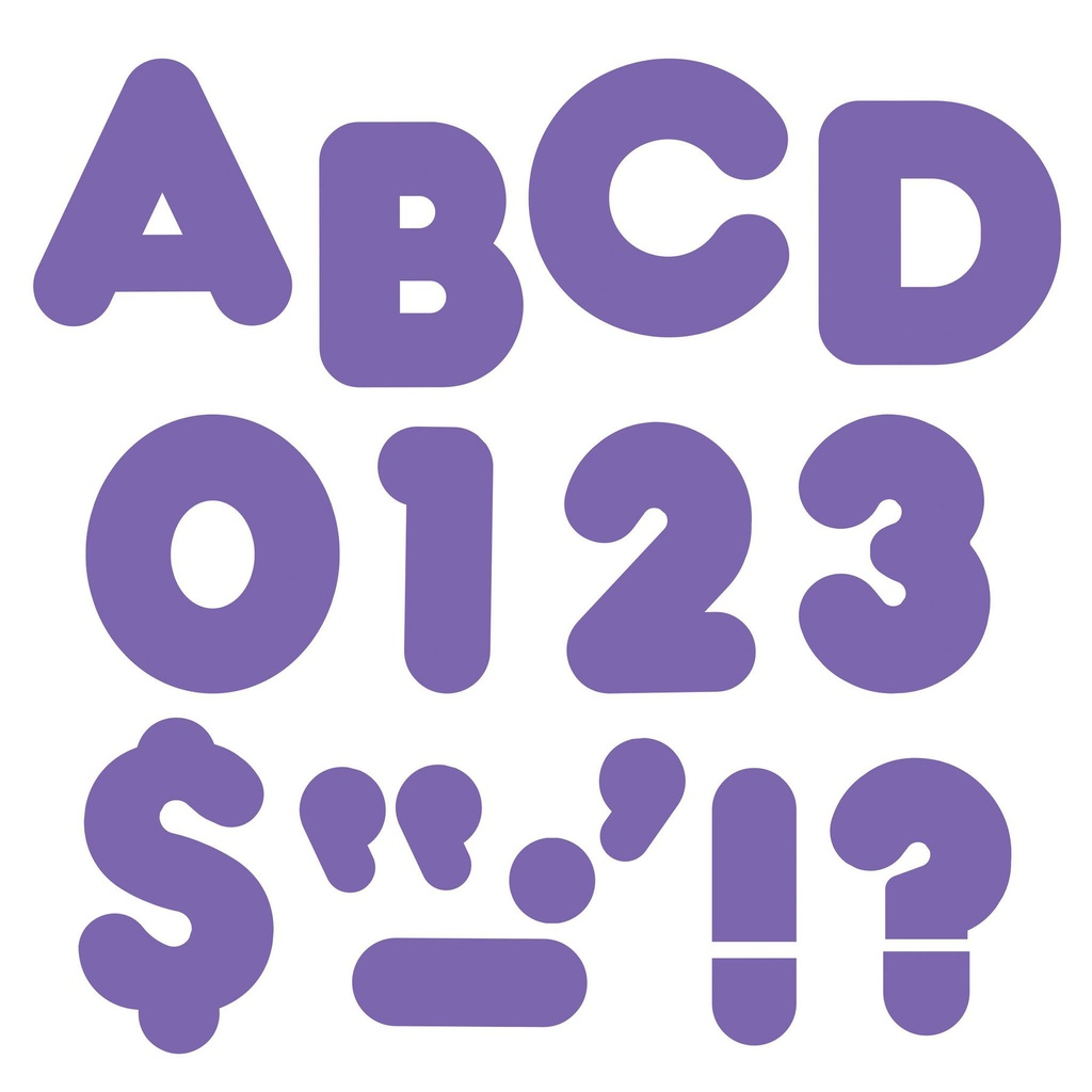 Purple 4&quot; Casual Uppercase Letters (72pcs)