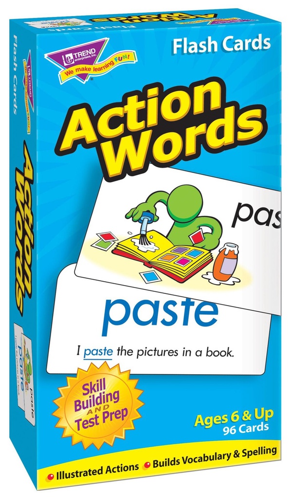 Action Words Flash Cards Two-sided (96cards)