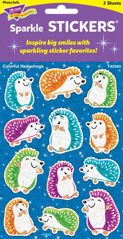 Colorful Hedgehogs Stickers (2sheets)(24stickers)