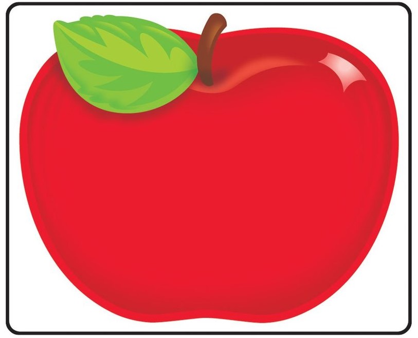 Shiny Red Apple Nametags /Labels Self-Adhesive (7cm)   (36 pcs)