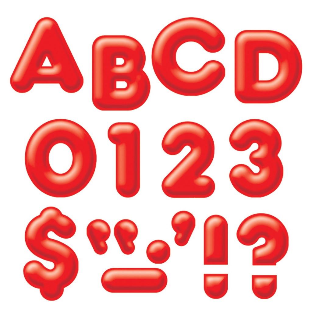 Red 4 in 3-D Uppercase 25cmx 23cm(71 characters)