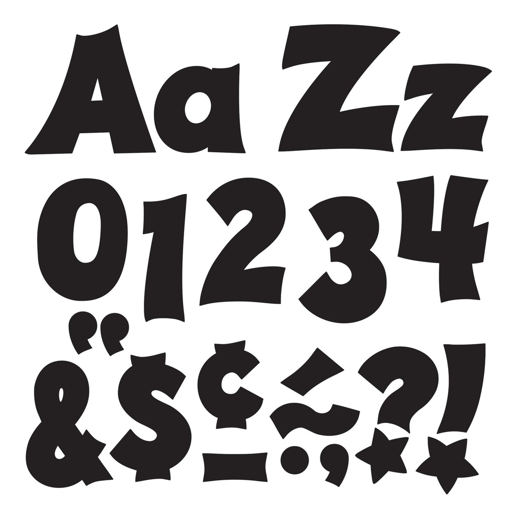 Black 4'' Friendly Combo Letters(225pcs)