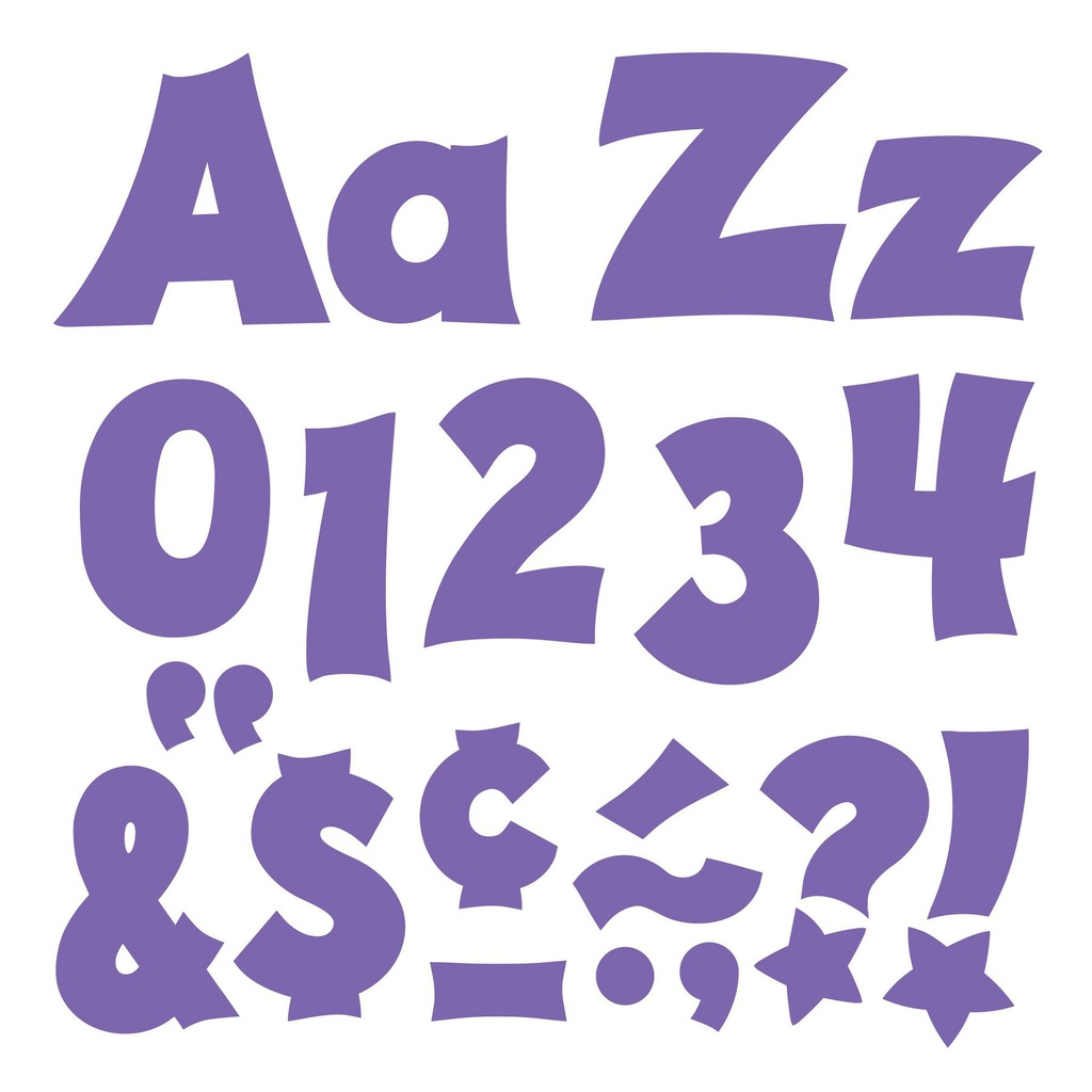 Purple 4&quot; Friendly Combo Letters (225 characters)