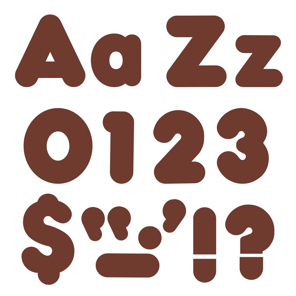 Chocolate 4&quot; Casual Letters Combo (183pcs)