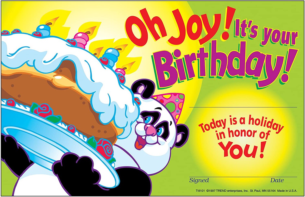 Oh Joy! It's your Birthday! Awards (21.5cmx13.9cm)(20pcs)